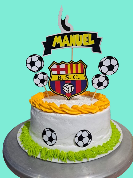 Torta decorada con crema 