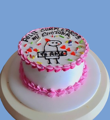 Torta con capas de colores del arcoíris