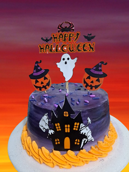 Torta con capas de colores del arcoíris