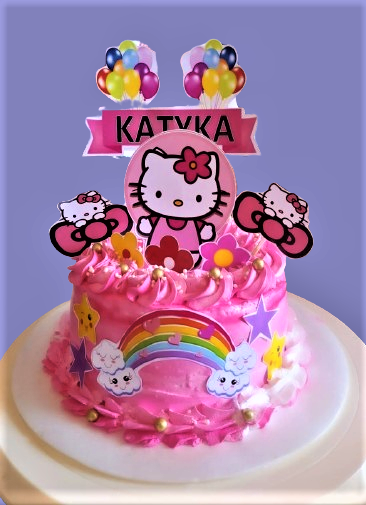 Torta con capas de colores del arcoíris