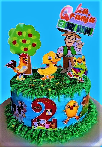 Torta con capas de colores del arcoíris