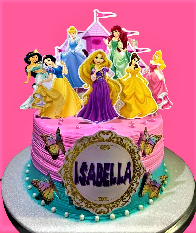 Torta con capas de colores del arcoíris